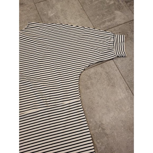 New Suzanne Betro Dolman Sleeve A Line Dress Black Ivory Stripe sz 4X - Picture 3 of 8